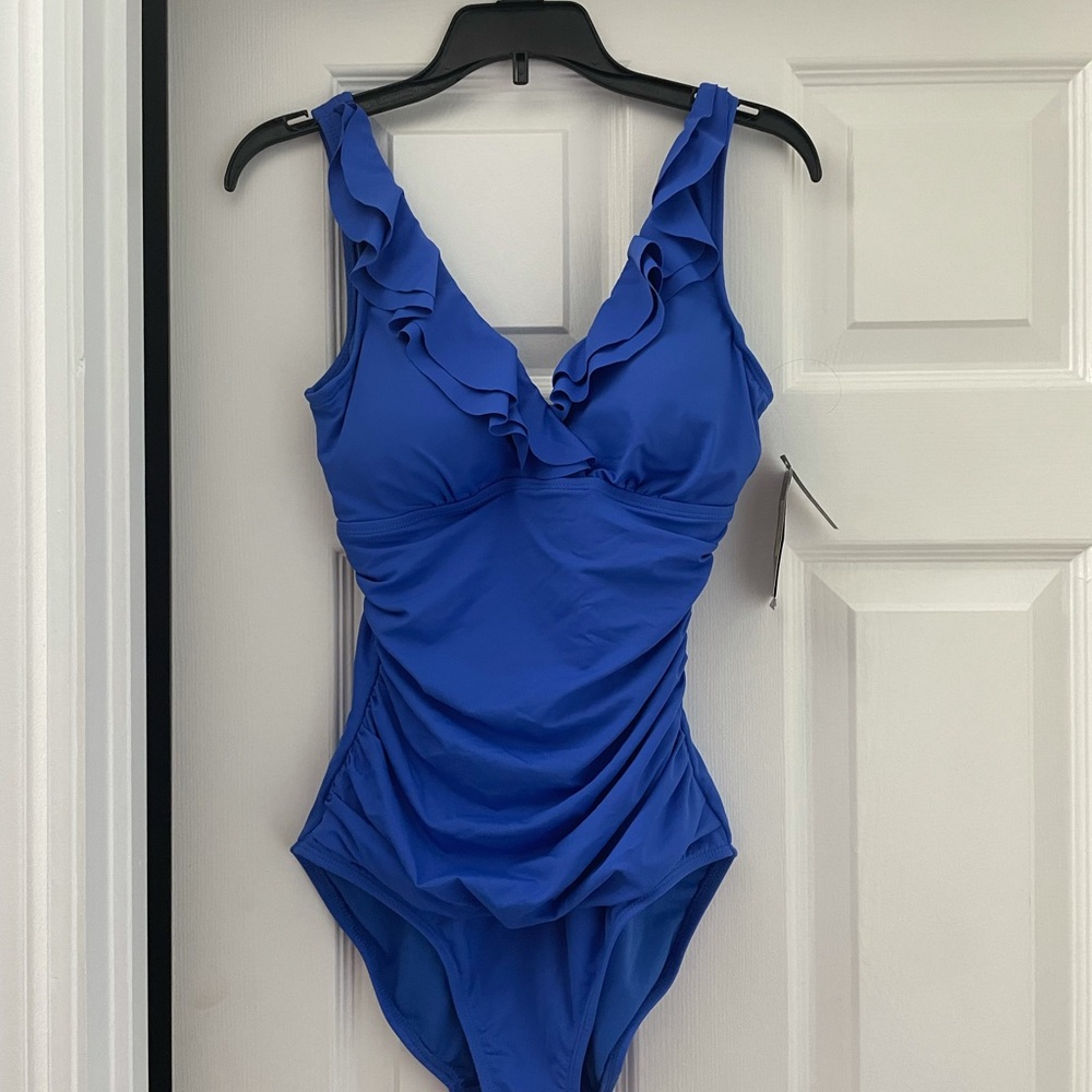 Lauren Ralph Lauren Tummy Controlled Underwire One Piece Swimsuit Size 4